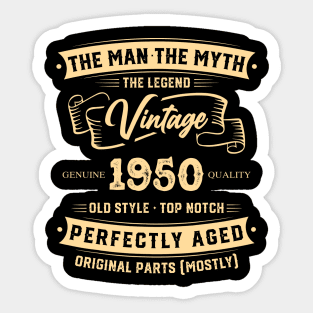 The Legend Vintage 1950 Perfectly Aged Sticker